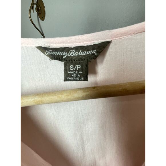 Tommy Bahama Ombre Dip Dye Maxi Dress Cotton Womens Small Pockets Pink Beachy - Picture 4 of 7